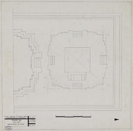 Prasat Bei - tour N: implantation du socle (Plan).