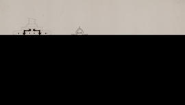 Angkor Vat - 2e enc., biblio. SO (Coupe, Élévation, Plan).