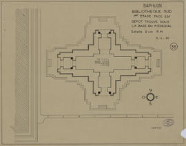 Baphuon - 3e enc., biblio. SE: localisation dépôt de fondation (Plan).