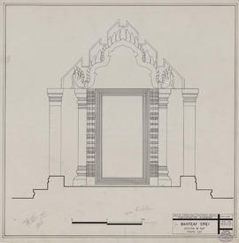 Bantay Srei - G IV/E: porte E (Élévation).