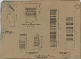 Sasar Sdam - 2 types de colonnettes et balustres (Élévation Détails).