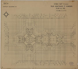 Chau Say Tevada - tour centrale et mandapa (Plan).