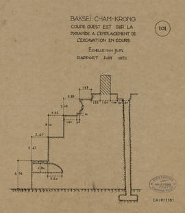 Baksei Chamkrong - pyramide, puits (Coupe).