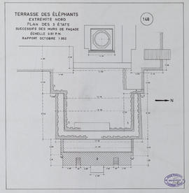 Ter. des Eléphants - extrémité N: états succéssifs (Plan).