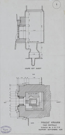 Pr. Kravanh - tour 1 (Coupe, Plan).