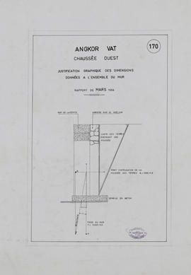 Angkor Vat - chaussée ext. O: Dimensionsnement du mur (Coupe).