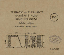 Ter. des Eléphants - extrémité N: coupe EO (Coupe).