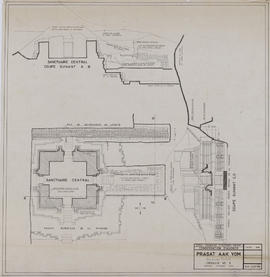 Prasat Aak Yom - sanctuaire, tour centrale (Coupe, Plan).