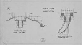 Phnom Krom - tours S et tour centrale (Coupe).