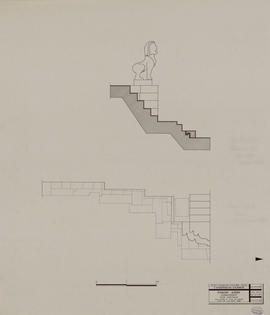 Phnom Krom - tour centrale, coté E, soubassement: plan du libage (Coupe, Plan).