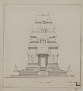 Mebon Oriental - 1e enc., ter. sup., tour centrale A1: face E (Élévation).