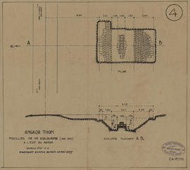 Bayon - E du Bayon: fouilles V.G. (Coupe, Plan).
