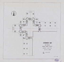 Angkor Vat - 3e enc., angle NO (Plan).