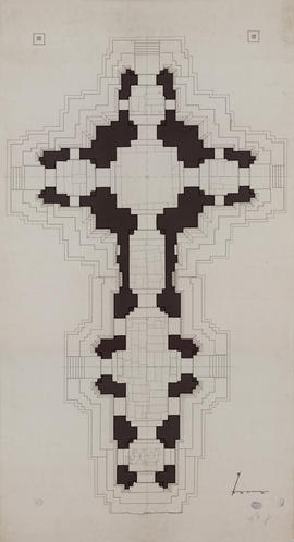 Pimay - 1e enc., tour centrale et mandapa: plan d'ensemble (Plan).