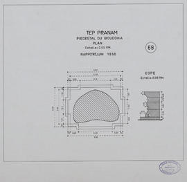 Tep Pranam - piédestal du Buddha (Plan).