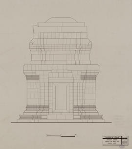 Phnom Krom - annexe en grès S: face O (Élévation).