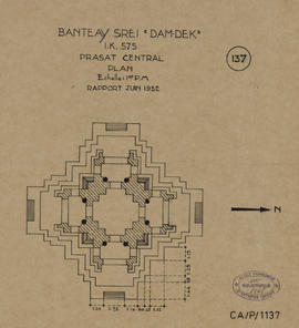 Bantay Srei 575 - tour centrale (Plan).