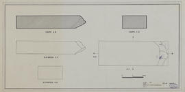 inconnu - Pierre rectangulaire (Coupe, Élévation, Plan).