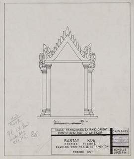 Bantay Kdei - G III/E, fronton E: éd. figuré (Élévation).