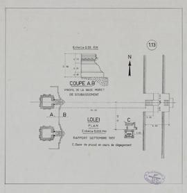 Lolei - terrasse des Pr.: base détails (Élévation, Plan).