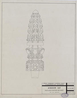 Angkor Vat - 4e enc., G IV/O: épi de faîtage (Élévation).