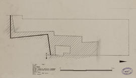 Bayon - 2e enc., aile N, moitié E, sondages By 3a: fondations perron inachevé couche 8 (Plan).