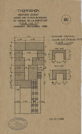 Thommanon - G I/O, porte E: détail (Coupe).