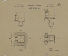 Pr. Kravanh - tour 1/S et tour 2/N (Coupe, Plan).