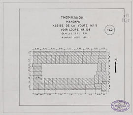 Thommanon - mandapa, assise voûte n°5 (Plan).