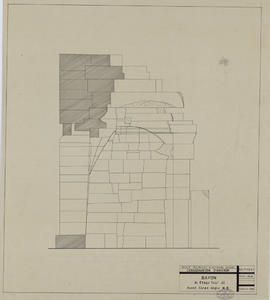 Bayon - 1e enc., tour 22, avant-corps NE: bouchage de la porte S, face N (Élévation).