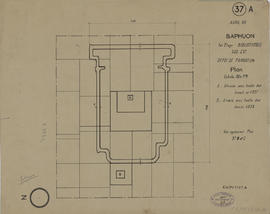 Baphuon - 3e enc., biblio. SE: dépôt de fondation (Plan).