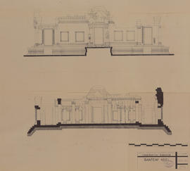 Bantay Kdei - Salle aux danseuses: face E, coupe N/S (Coupe).