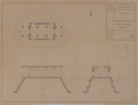 Bayon - Premier étage: biblio NE (Coupe, Plan).