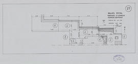 Palais Royal - terrasse d'honneur: perrons centraux (Plan).