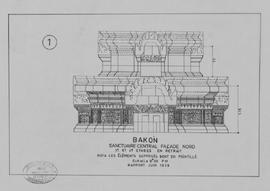 Bakong - 1e enc., tour centrale: face N (Élévation).