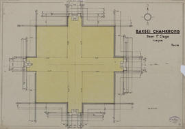 Baksei Chamkrong - pyramide, 1e gradin (Plan).