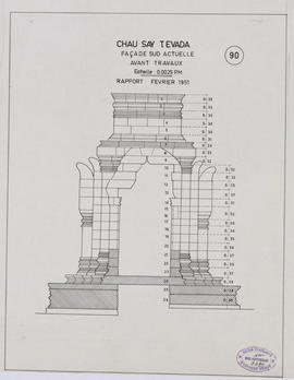 Chau Say Tevoda - face S: état avant travaux (Coupe).