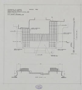 Pr. Prei - avant-corps E.: ferraillage BA (Coupe, Plan).