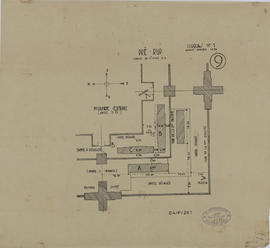 Pre Rup - 1e enc., pyramide centrale, angle SO (Plan).