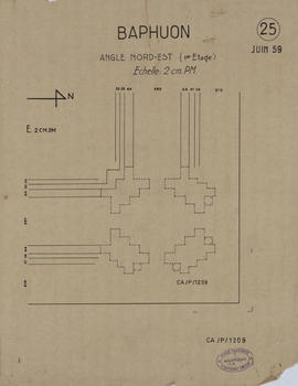 Baphuon - 3e enc., angle NE (Plan).