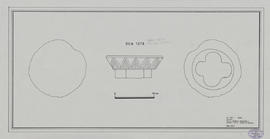 Angkor Thom (SE) - Table à broyer circulaire.