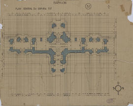 Baphuon - 3e enc., G III/E: plan coté (cf.Inv.35) (Plan).