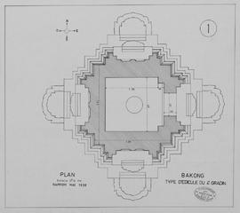 Bakong - pyramide: type d'éd. du 4e gradin (Plan).