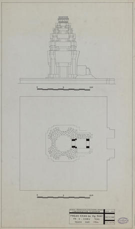 Prea Khan de Kg Svay - Pr. O Choeu Teal, touch Sud 179.4 (Élévation, Plan).