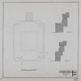 Prah Einkosei - Bibliothèque SE (Coupe, Plan).