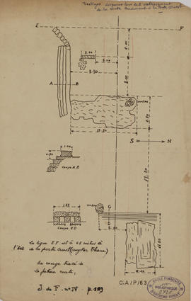 Angkor Thom - 65m E de la porte O: vestiges (Plan).