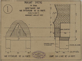 Pr. Sneng 866 - tour: vue int. de la porte (Coupe, Élévation).