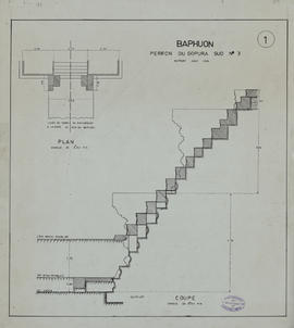 Baphuon - 3e enc., G III/S, perron (Coupe, Plan).