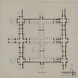 Angkor Vat - 3e enc., gal. cruciforme: repérage d'inscriptions (Plan).