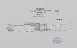Baphuon - 2e enc., partie E: soubassements (Coupe).